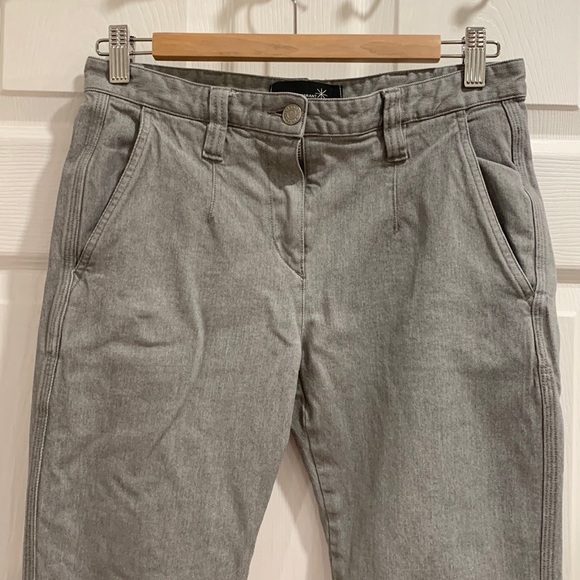 Isabel Marant Gray Denim Crop Zipper Jeans - Picture 3 of 16